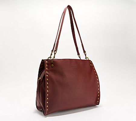American Leather Co. Lenox Studded Triple Entry Satchel
