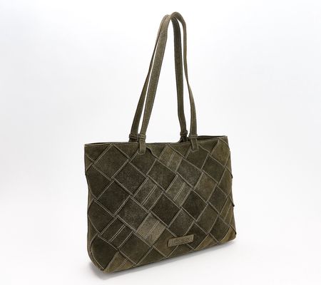 American Leather Co. Mercer Suede Woven Tote