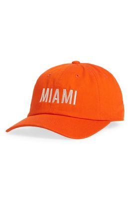 American Needle Miami Baseball Cap in Reef Orange 