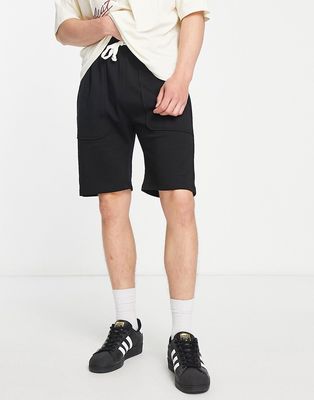American Stitch jersey shorts in black