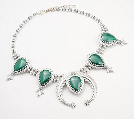 American West Choice of Gemstone Squash Blossom Necklace