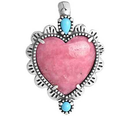 American West Classics Multi Gemstone Heart Enh ancer