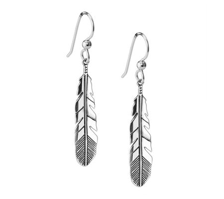 American West Classics Sterling Silver F eather Earrings