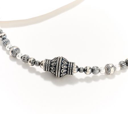 American West Sterling Silver Bead Magnetic 17" Necklace