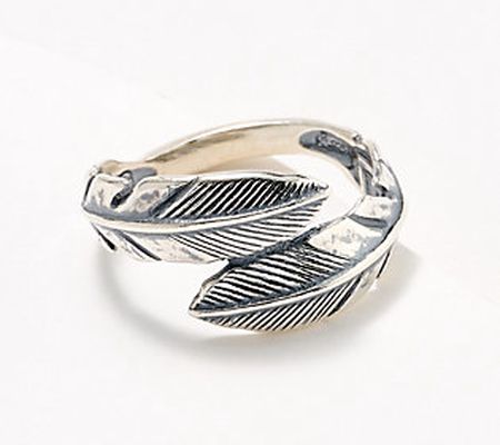 American West Sterling Silver Feather Wrap Ring
