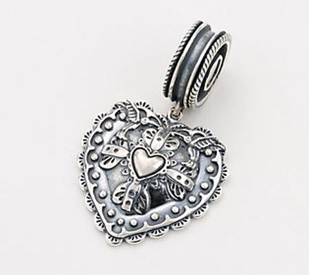 American West Sterling Silver Rope Heart Pendant Insert
