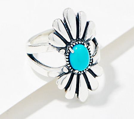 American West Sterling Silver Sleeping Beauty Turquoise Ring