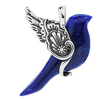 American West Sterling Silver Sodalite Bird Enh ancer