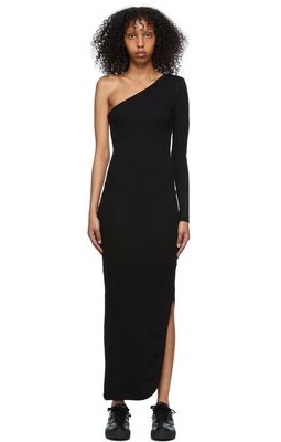AMI Alexandre Mattiussi Black Cotton Maxi Dress