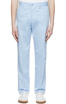 AMI Alexandre Mattiussi Blue Cotton Trousers