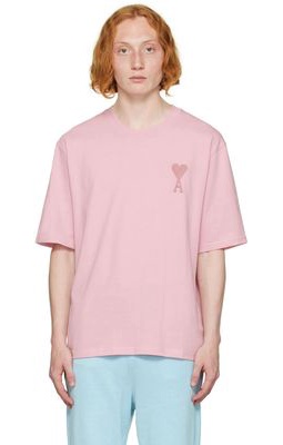 AMI Alexandre Mattiussi Pink Ami De Caur T-Shirt