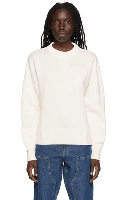 AMI Alexandre Mattiussi SSENSE Exclusive White Cotton Sweater