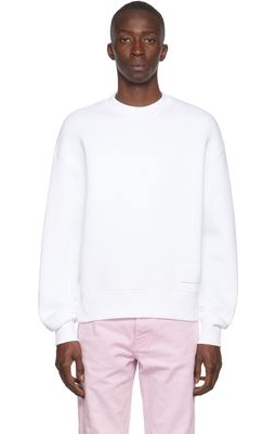 AMI Alexandre Mattiussi White Cotton Sweatshirt