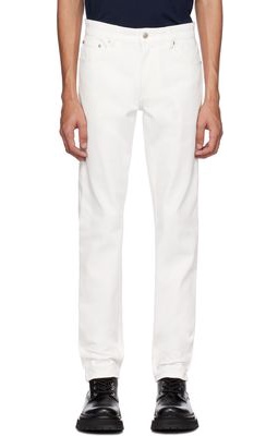 AMI Alexandre Mattiussi White Slim-Fit Jeans