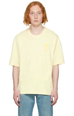 AMI Alexandre Mattiussi Yellow Ami De Caur T-Shirt