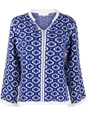 AMI AMALIA geometric-pattern sweatshirt - Blue