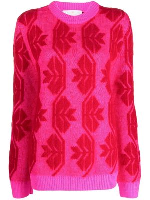 AMI AMALIA long-sleeved wool sweater - Pink