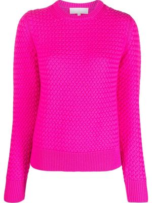 AMI AMALIA textured-knit merino wool jumper - Pink