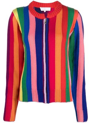 AMI AMALIA Tutti Frutti Rainbow zip-up jacket - Red