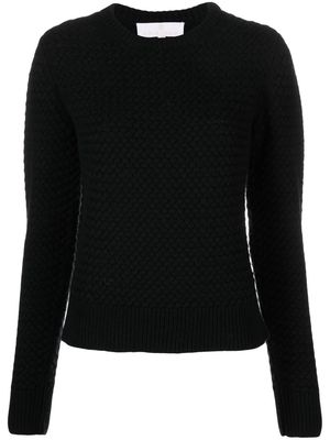 AMI AMALIA woven crewneck jumper - Black