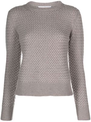 AMI AMALIA woven merino-wool jumper - Grey