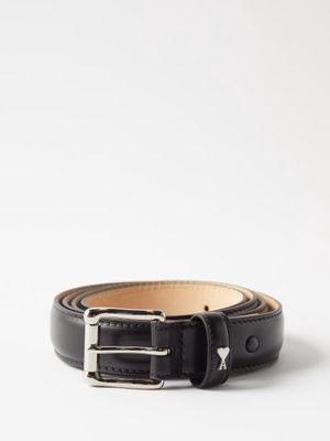 Ami - Ami De Caur Leather Belt - Mens - Black