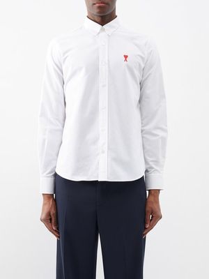 Ami - Ami De Caur-logo Cotton Shirt - Mens - Cream