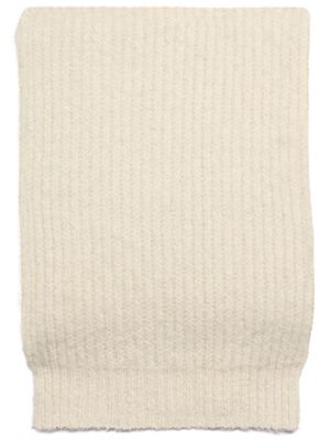 AMI Paris alpaca-blend ribbed-knit scarf - Neutrals