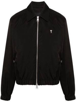 AMI Paris Ami de Coeur-appliqué jacket - Black