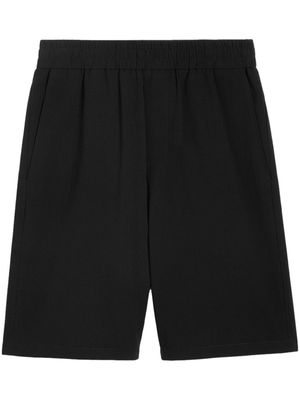 AMI Paris Ami de Coeur cotton track shorts - Black