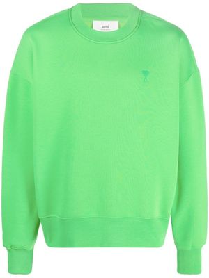 AMI Paris Ami de Coeur embroidered sweatshirt - Green