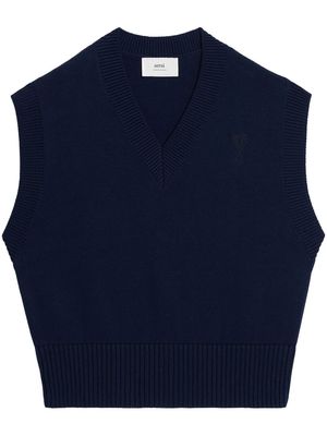 AMI Paris Ami de Coeur knitted vest - Blue