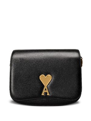 AMI Paris Ami de Coeur leather shoulder bag - Black