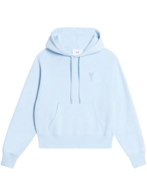 AMI Paris Ami De Coeur long-sleeve hoodie - Blue