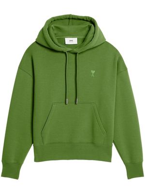 AMI Paris Ami De Coeur long-sleeve hoodie - Green