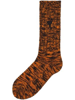 AMI Paris Ami de Coeur marl-knit socks - Orange