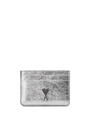 AMI Paris Ami de Coeur metallic cardholder - Silver