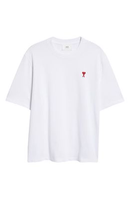 AMI PARIS Ami de Coeur Organic Cotton T-Shirt in White