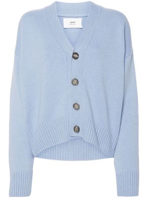 AMI Paris Ami de Coeur-patch cardigan - Blue