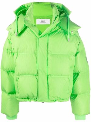AMI Paris Ami de Coeur puffer jacket - Green