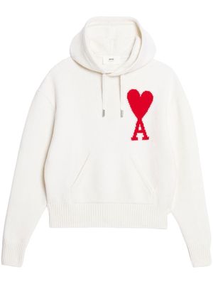 AMI Paris Ami de Coeur virgin wool hoodie - White