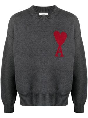 AMI Paris Ami de Coeur virgin wool jumper - Grey