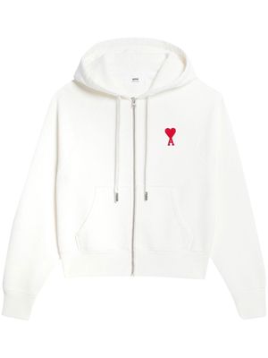 AMI Paris Ami de Coeur zipped hoodie - White