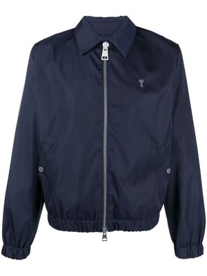 AMI Paris Ami de Couer-motif shirt jacket - Blue