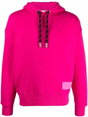 AMI Paris Ami satin label hoodie - Pink