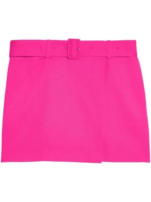 AMI Paris belted midi skirt - Pink