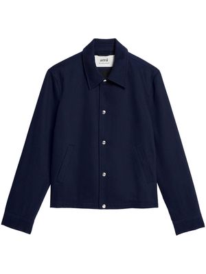 AMI Paris button-down long-sleeve jacket - Blue