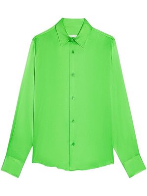 AMI Paris button-up silk shirt - Green