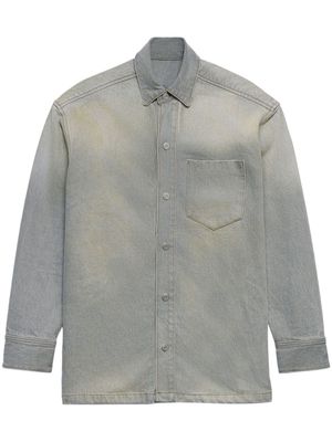 AMI Paris buttoned cotton shirt jacket - Grey