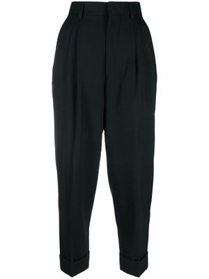 AMI Paris carrot-fit trousers - Green
